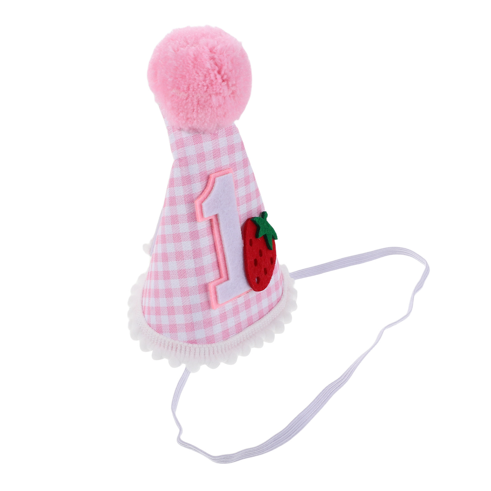 Party Hat Cone - Strawberry First Birthday Hat for Cute