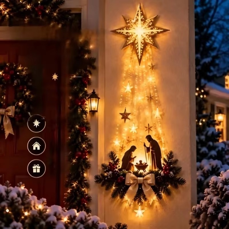Neon Sign Party - Christmas Bethlehem Star of Faith Lighted//