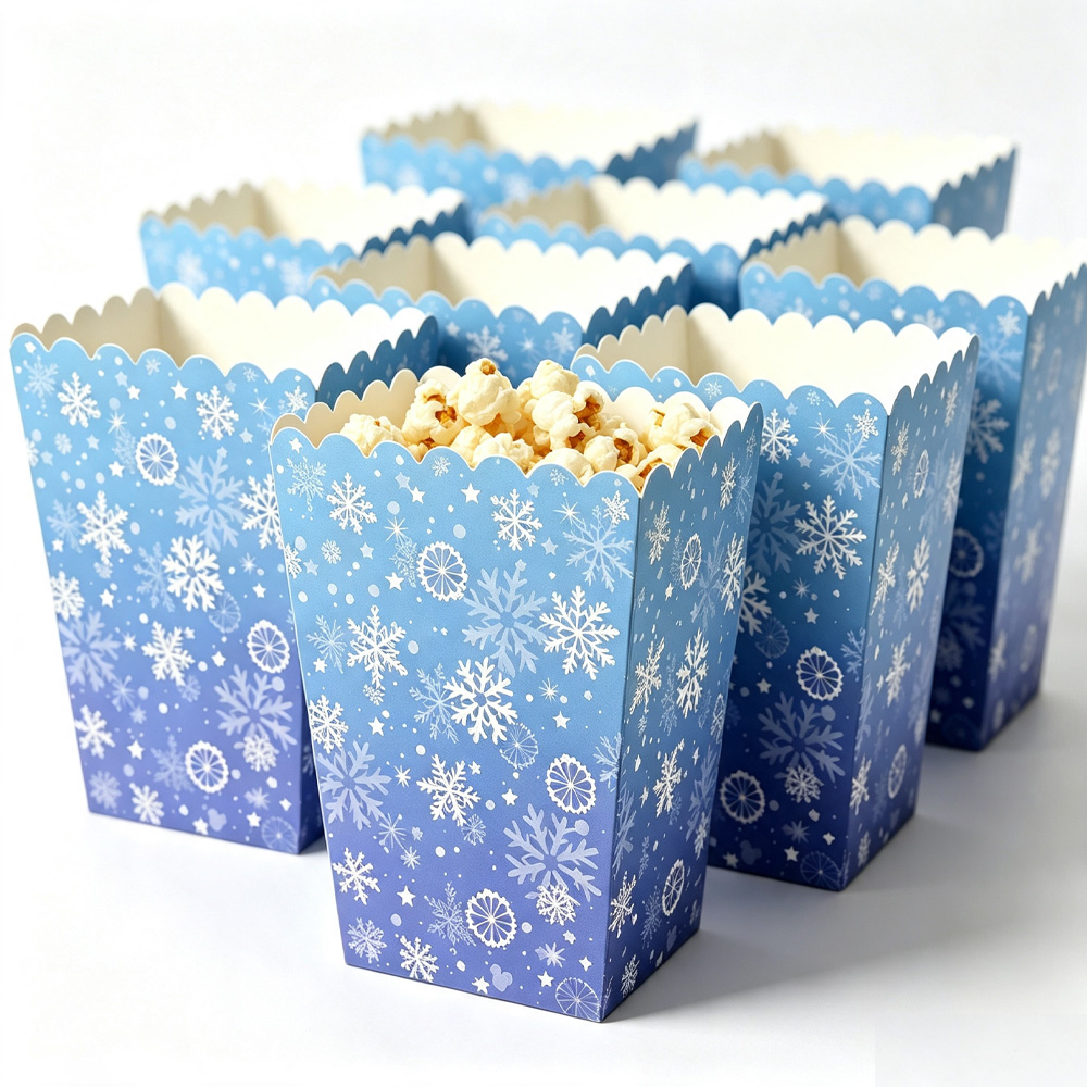 10-50pcs Snowflake Popcorn Box - Event Party Box recension och pris