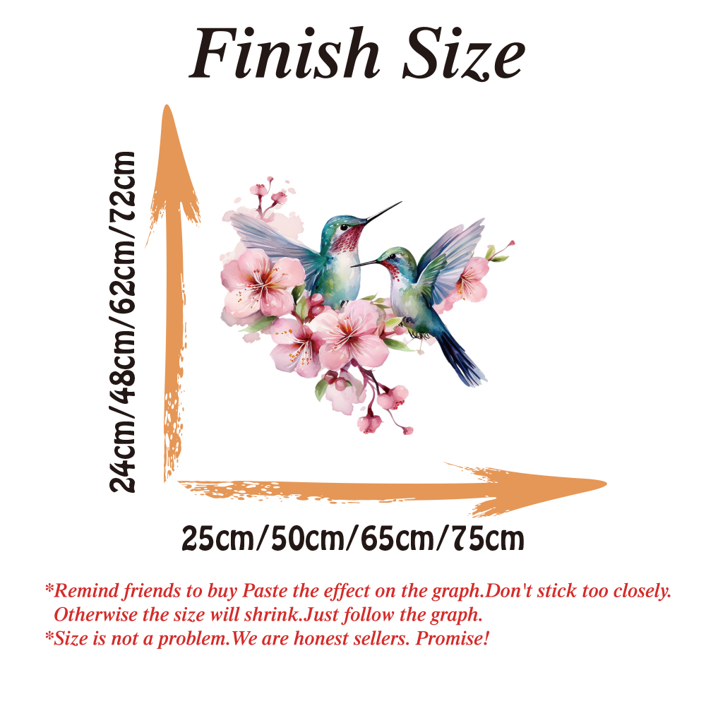 Watercolor Flower Hummingbird  - Flower Wall Panel recension och pris