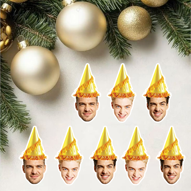 20/30pcs Personalized Human Fa - Party Hat Cone recension och pris