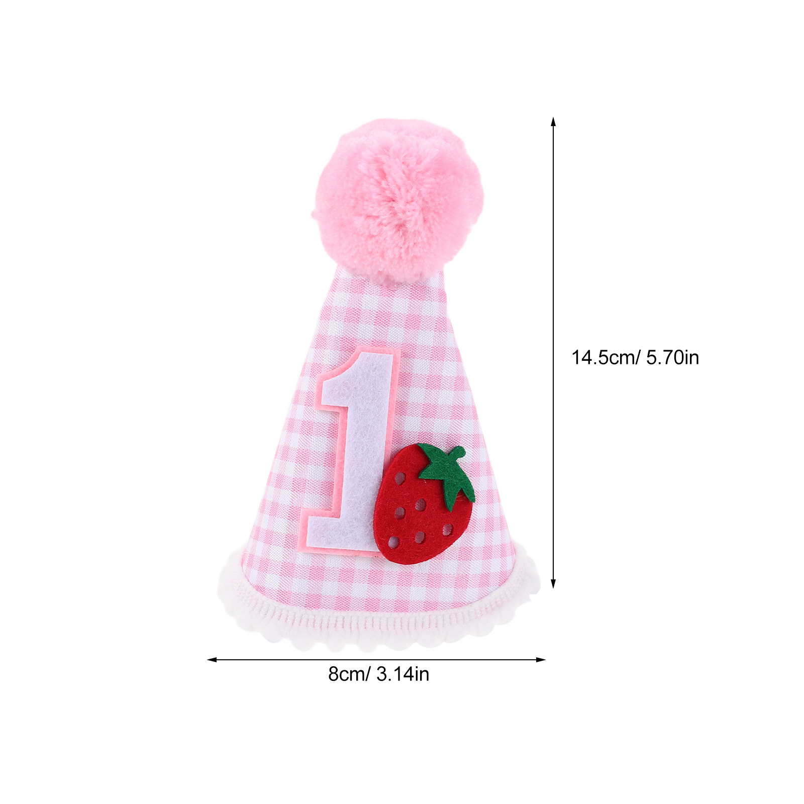 Strawberry First Birthday Hat  - Party Hat Cone recension och pris