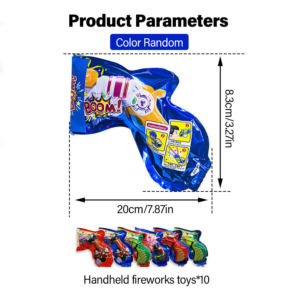10/20/30 Pcs Fireworks Inflata - Confetti Cannon Tube recension och pris
