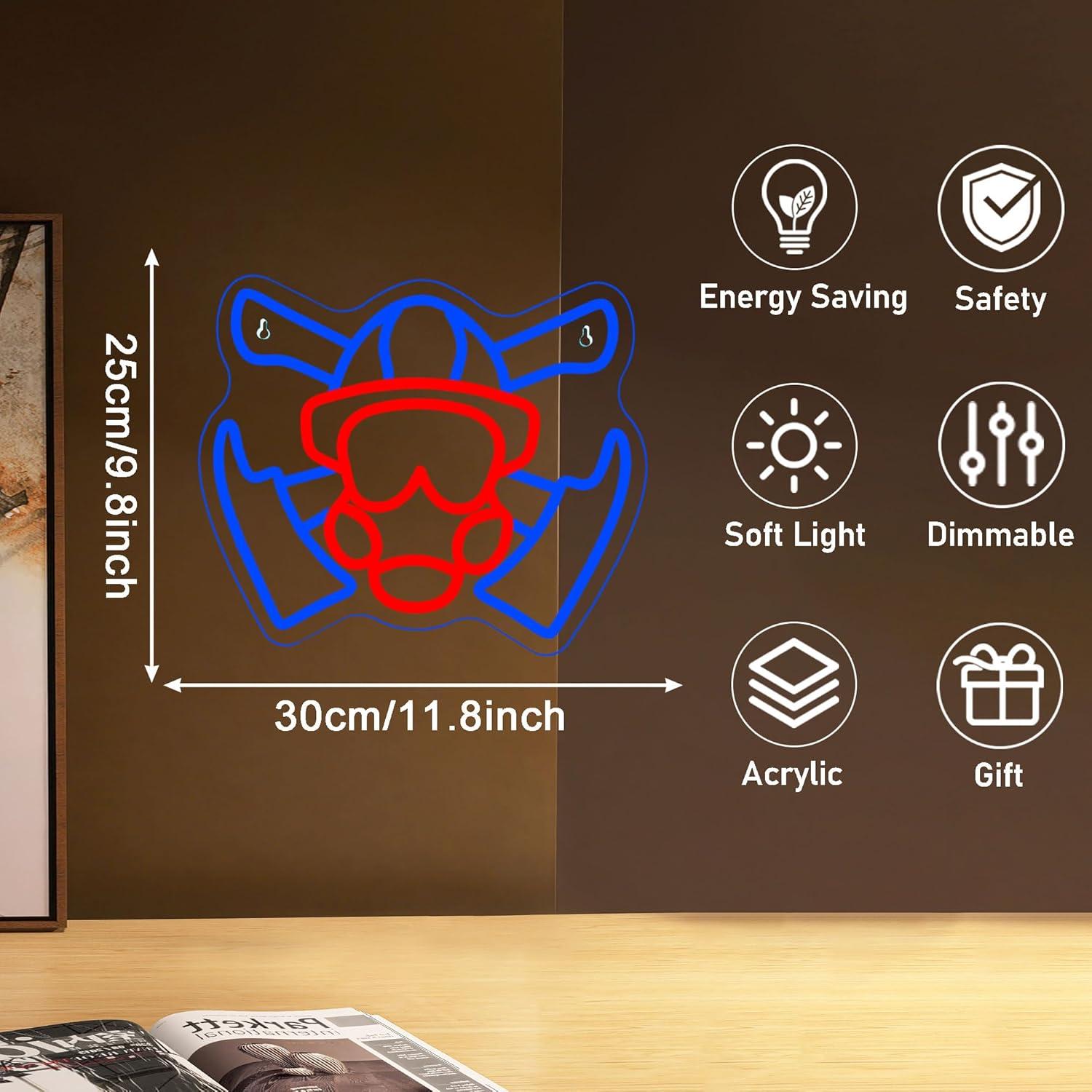 Firefighter Gas Mask Neon Sign - Neon Sign Party recension och pris