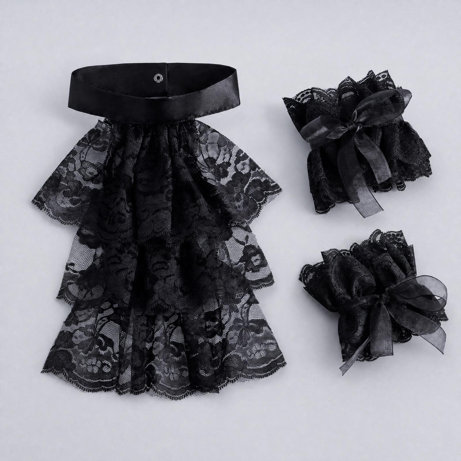 Women Lace Collar Gloves with  - Event Party recension och pris