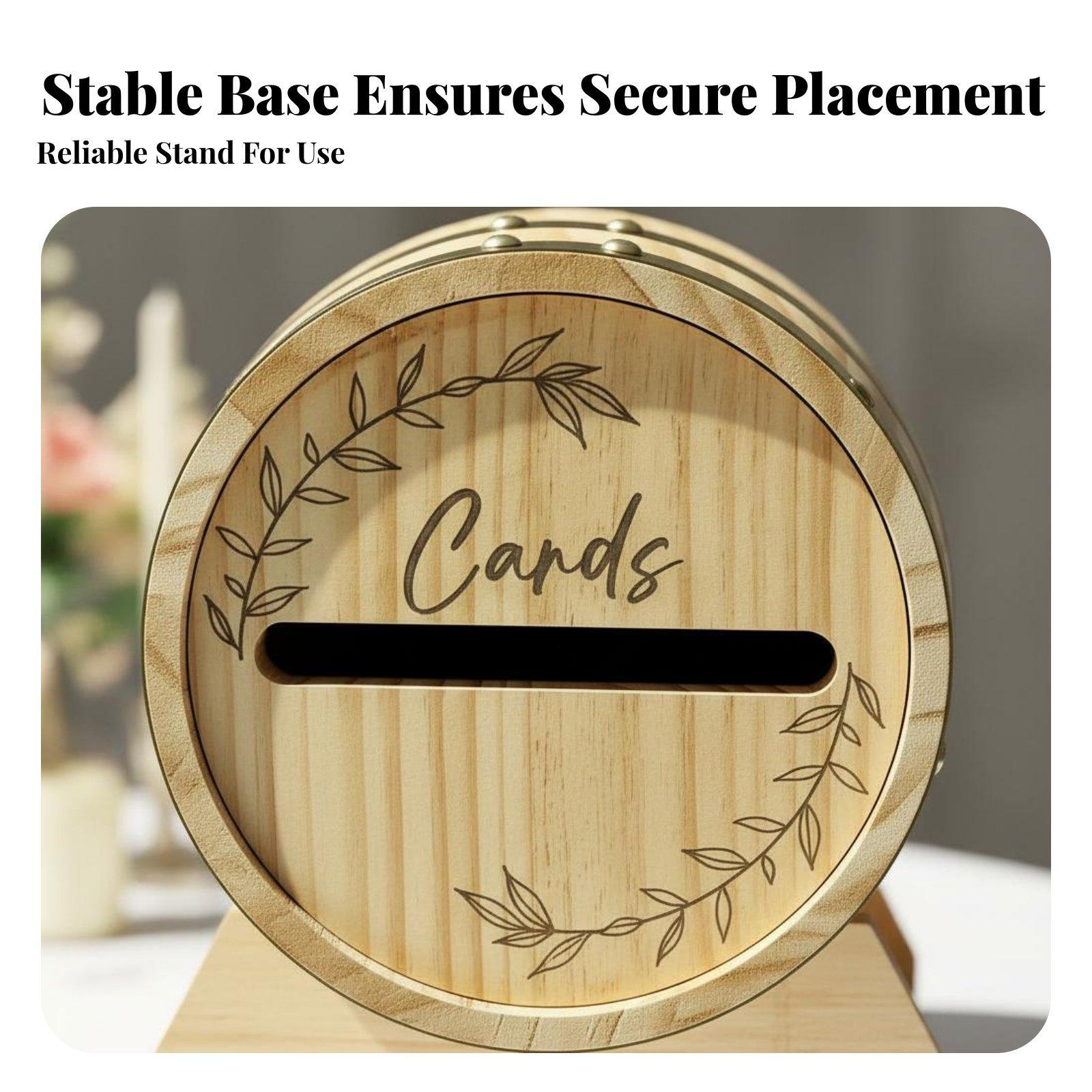 Large Wooden Card Box with Slo - Event Party Box recension och pris