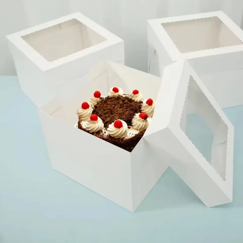 2/4/6PCS White Cake Boxes Squa - Event Party Box recension och pris