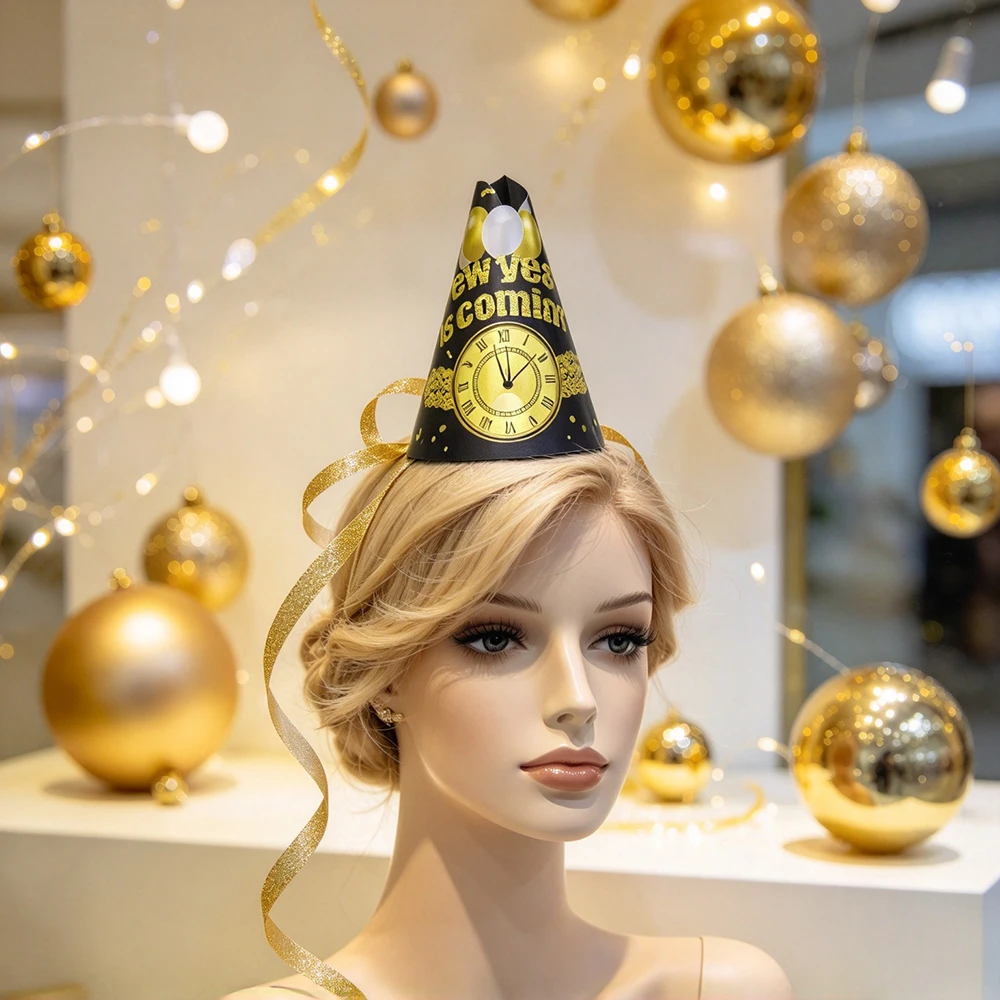 1set New Year Cone Party Paper - Party Hat Cone recension och pris