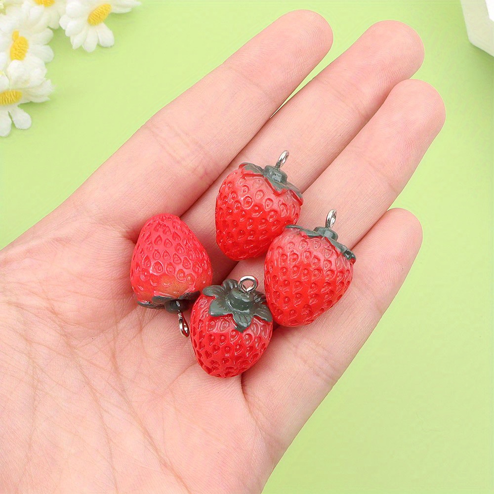 12/27/54pcs Red Resin Strawber - Event Suppliers recension och pris