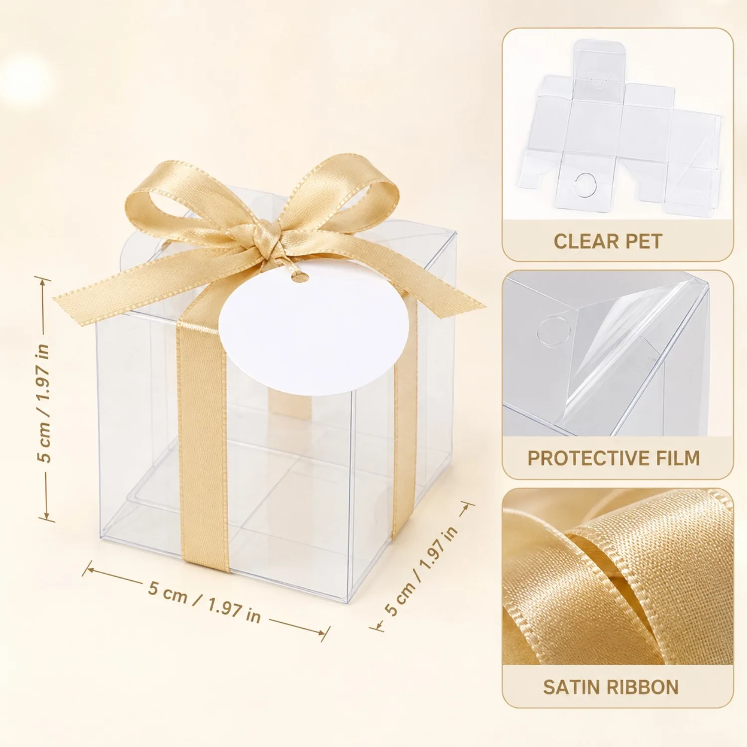 20/50 Transparent Gift Boxes W - Event Party Box recension och pris