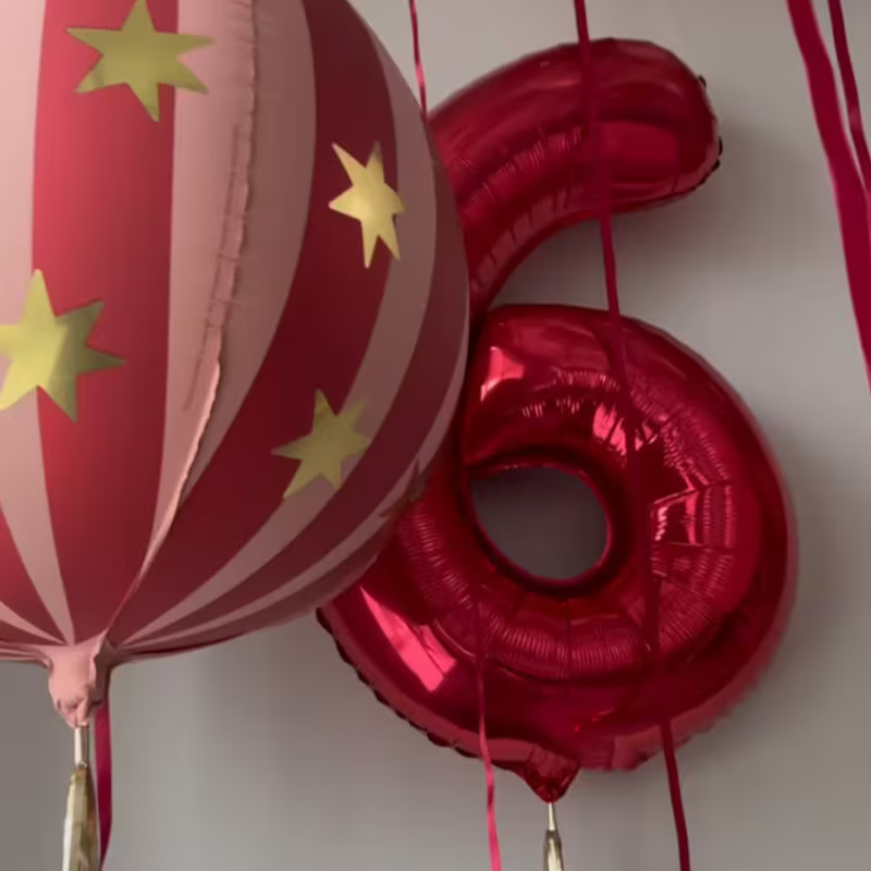 3pcs Red Carnival Number Ballo - Balloon Pump Hand recension och pris