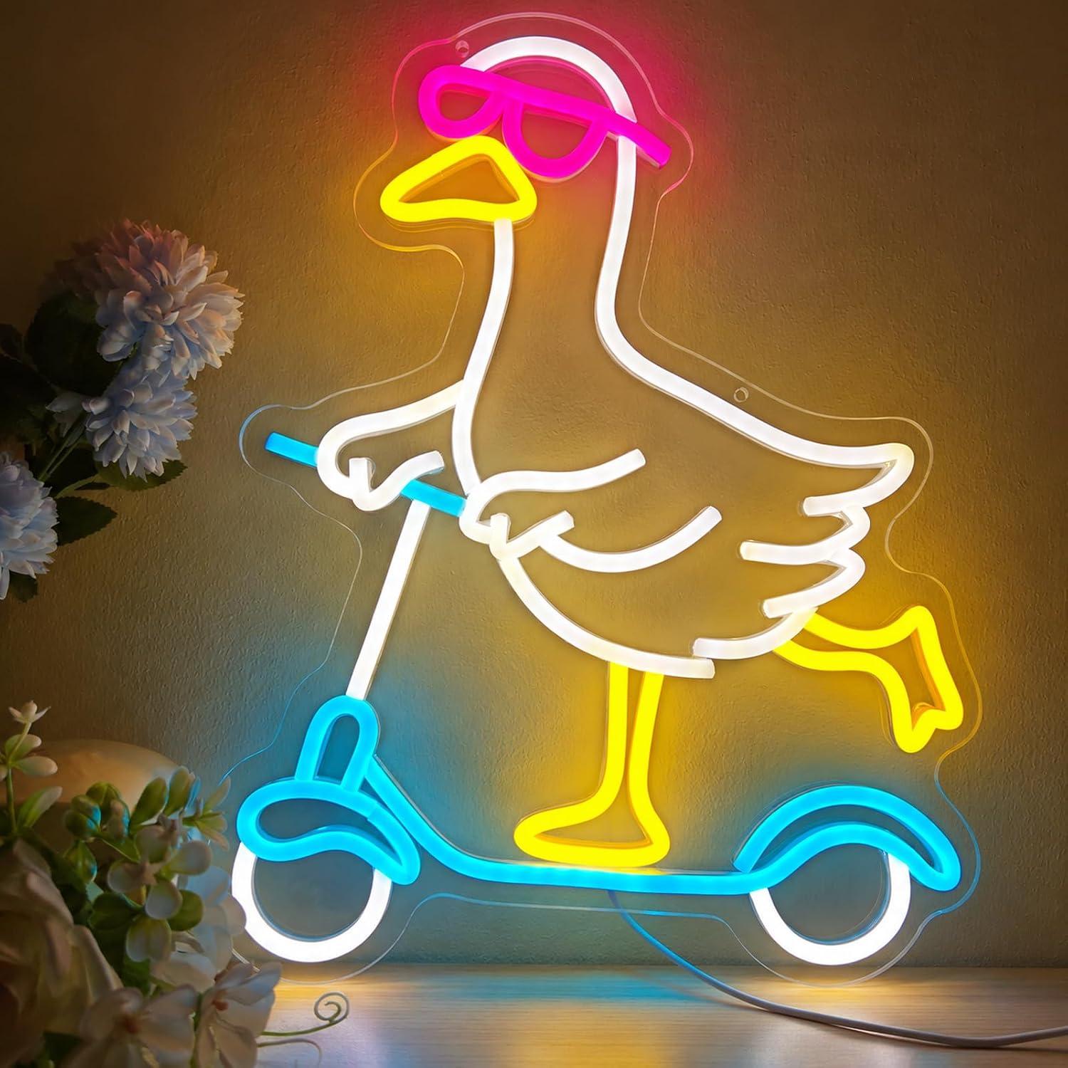 Duck Neon Sign Cool Animal LED - Neon Sign Party recension och pris