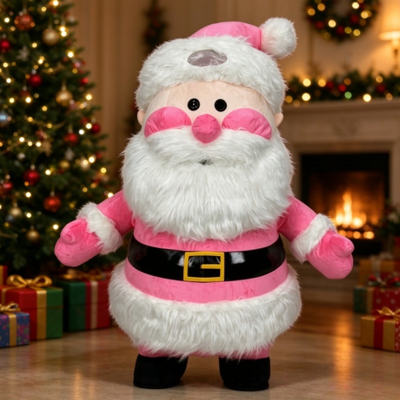 Pink Santa Claus Inflatable Ma - Event Party recension och pris
