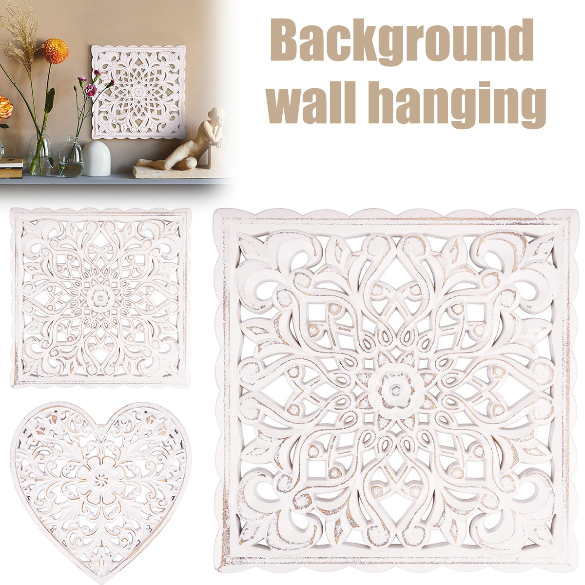 Wooden Wall Decor Floral Hollo - Flower Wall Panel recension och pris