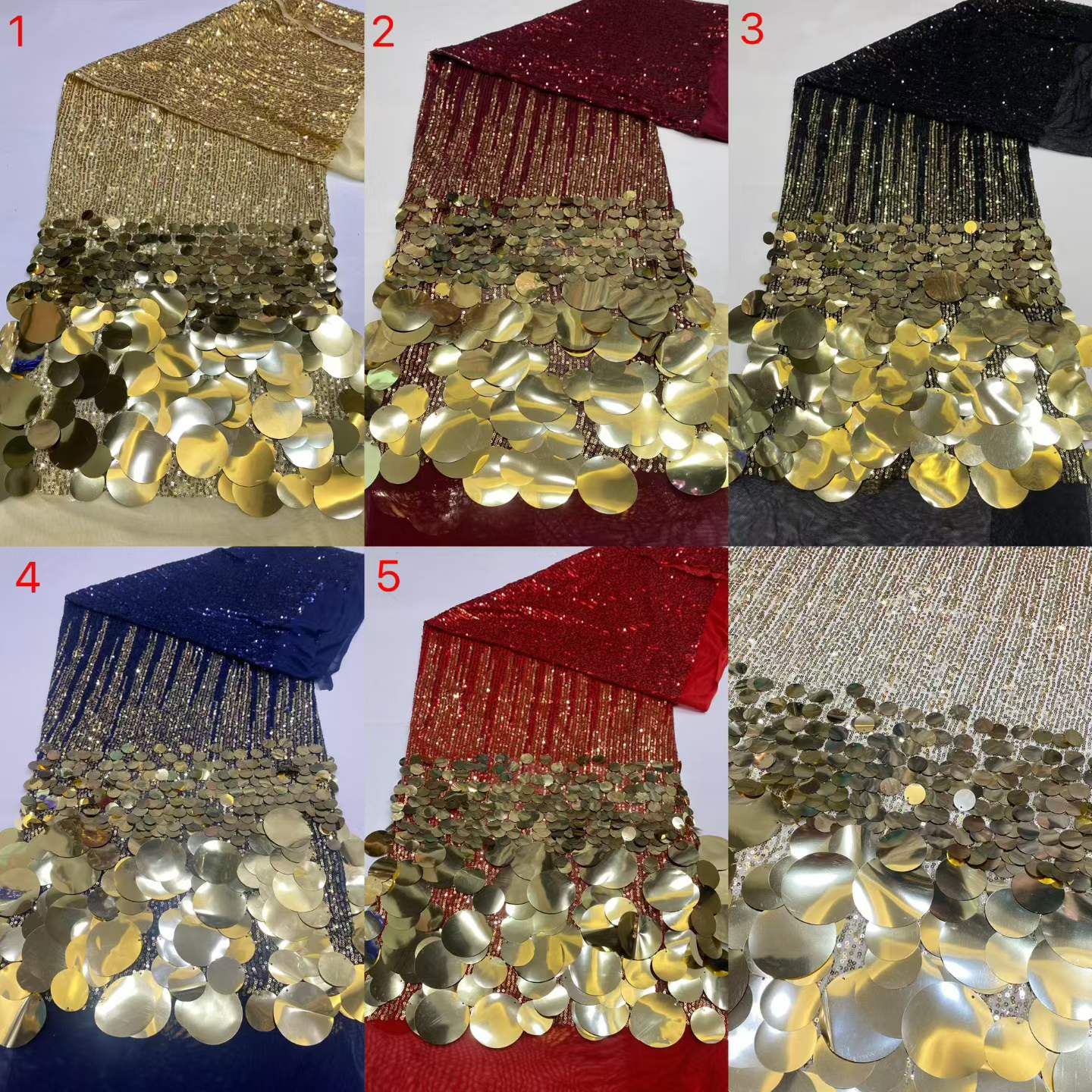 5 Yards Sequins Tulle Lace Afr - Glitter Tablecloth recension och pris