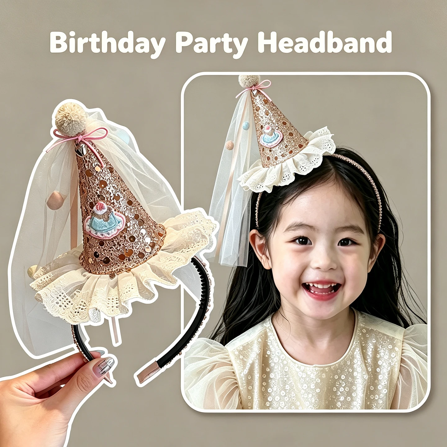 Kids Birthday Party Cone Hat H - Party Hat Cone recension och pris