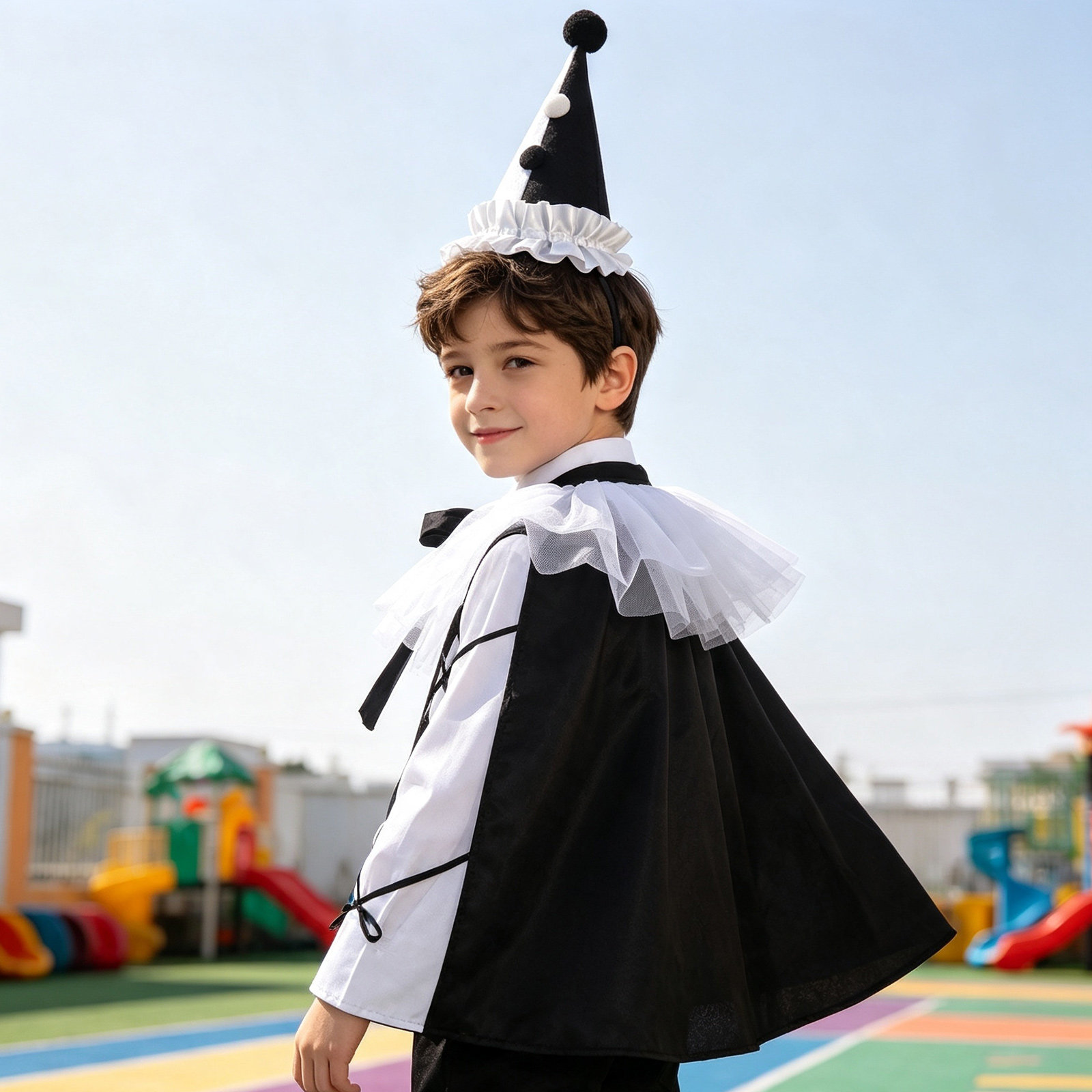 1Set Clown Dress Up Set Cone H - Party Hat Cone recension och pris