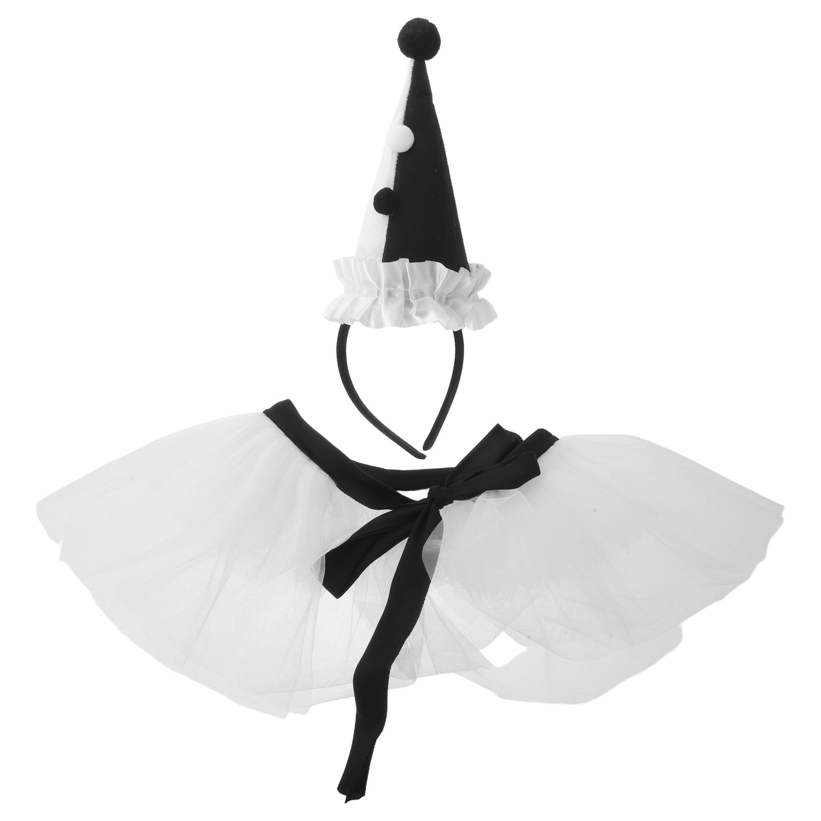 1Set Clown Dress Up Set Cone H - Party Hat Cone recension och pris